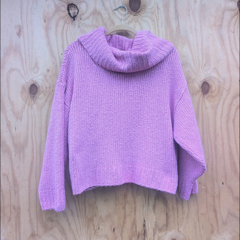 Anthropologie Pilcro Funnel Neck Drop Shoulder Cropped Chunky Knit Women's Med